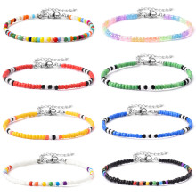 XIJIN 8 stk h?ndlavet beaded ankell?nkes?t Boho farverige perler ankell?nke til kvinder Strand S?d fodankelarmb?ndss?t