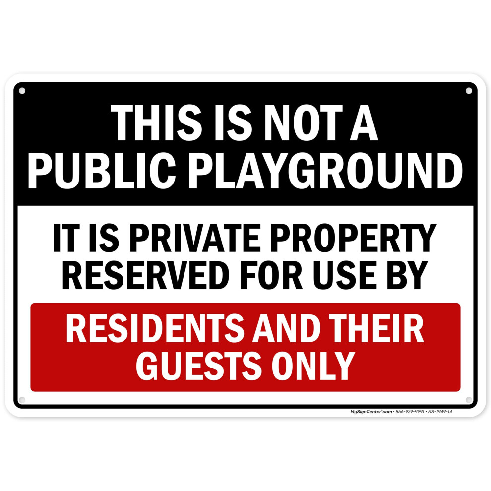 Dies Ist Kein Ffentlicher Spielplatz, Sondern Privateigentum, Das Nur Fur Die Nutzung Durch Anwohner Und Ihre Gaste Reserviert Ist. Schild, 25,4-image