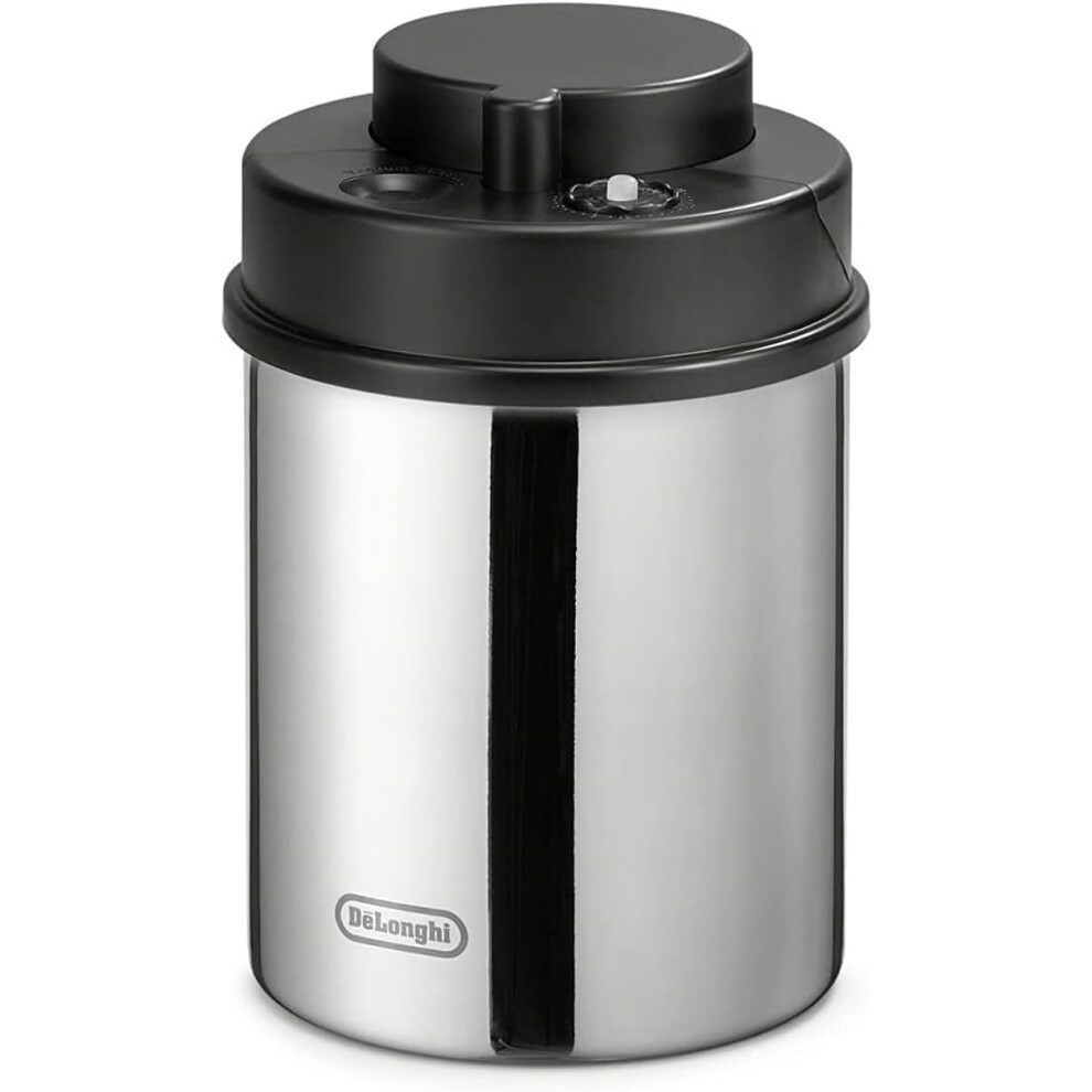 De'Longhi Vacuum Canister for Coffee Storage with Built-in indicator  Coffee Machine Accessories for Coffee Beans  Ground Coffee  Capacity 1300 ml  DL