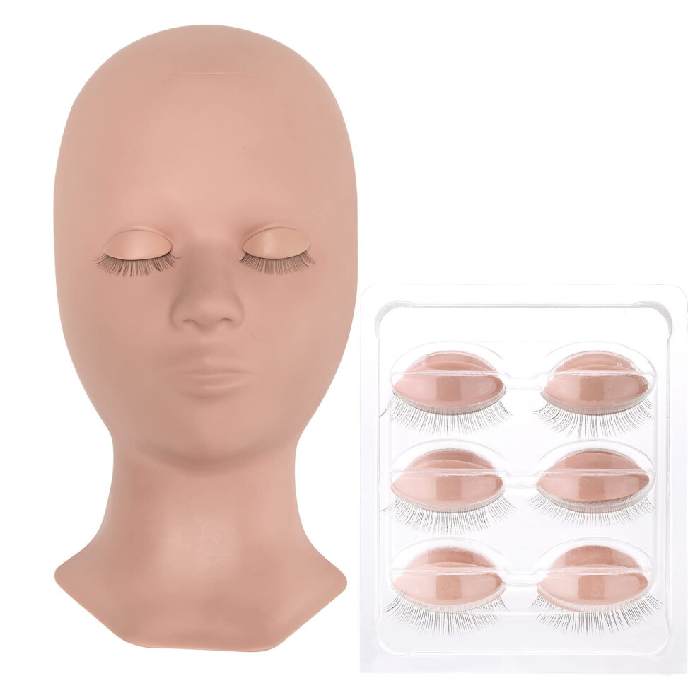 Memory Lane Pretty Memory Lash Mannequin Head Eyelash Mannequin Head With Eyelids Silicone Mannequin Head For Makeup Practice And Lash Extension Training