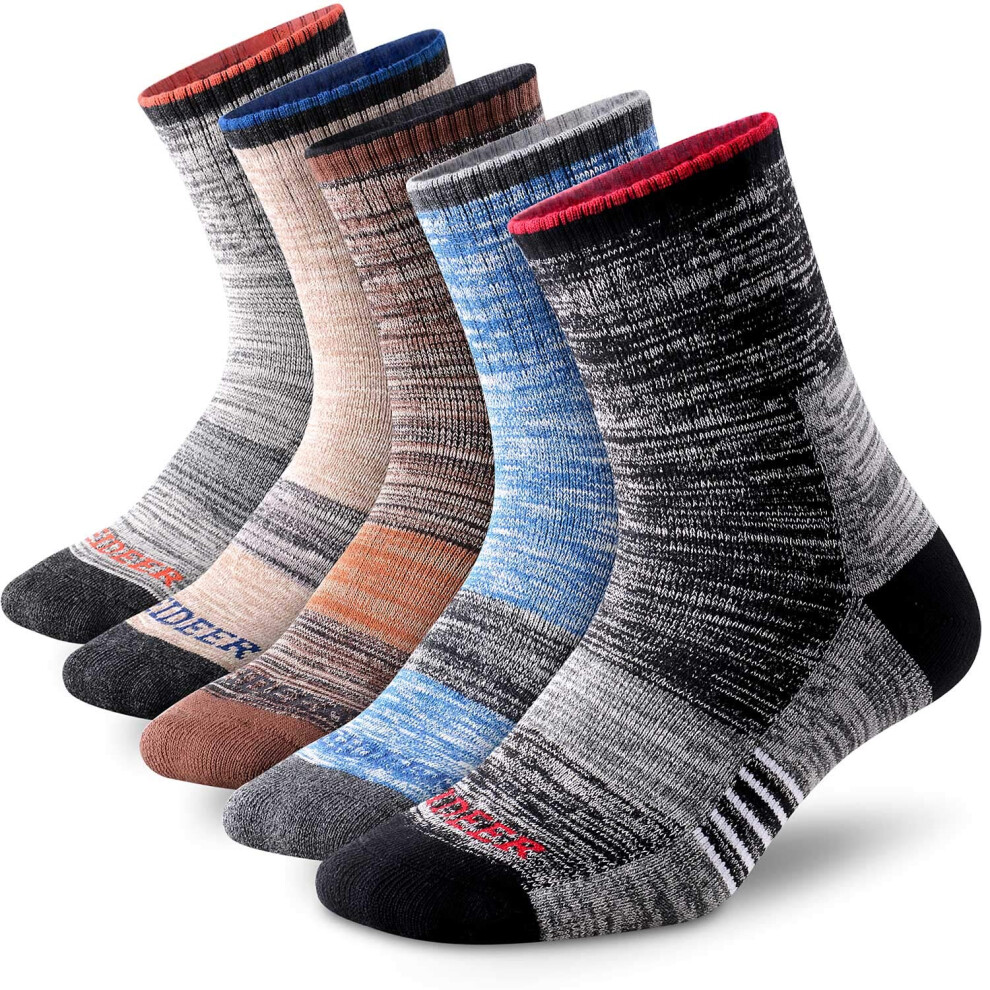 Lot de 5 paires de chaussettes de randonn   e et de marche FEIDEER pour homme, respirantes et rembourr   es (5MS20205-XL)