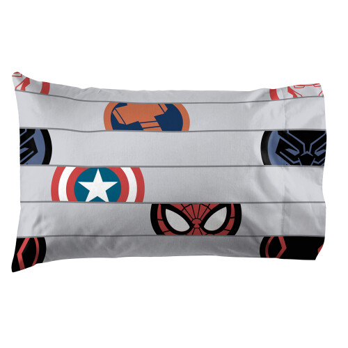 Jay Franco Marvel Avengers Emblems Κουβερλί Διπλής Κλίνης - 4 Τεμάχια Μαλακά Σεντόνια για Παιδιά 1
