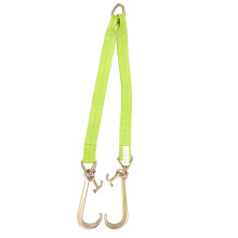 Mytee Products Briglia a V Cinghia da traino 3"" x 36"" con gancio J da 15"" con ganci T-J Alta VIZ/Fettuccia verde ad alta abrasione 5400 libbre WL