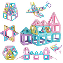 Magnetiske fliser 80stk Magnet Byggeri S?t kreative stablingsleget?j til b?rn 3D DIY Construction Kit Preschool Child Montessori Leget?j Stem L?r