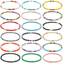 XIJIN 18 stykker Elastiske Beaded Ankelk?der til Kvinder H?ndlavede Strand Boho Farverige Perler Ankel Armb?nd S?t
