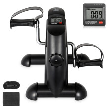 Uten Mini Exercise Bike Under Desk Bike Pedal Exerciser Under Desk Bike Arm & Leg Peddler Machine with LCD Screen Displays Portable Cycle Cool Bla