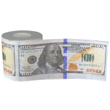 Iconikal 240-arkuszowy papier toaletowy Gag Joke Money 100-dolarowy 1 rolka