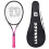 Lunnade Adults Tennis Racket de 27 polegadas de fibra de carbono     prova de choque de t   nis 1