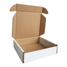 CH-BOX 50er-Pack 4x4x1 Zoll kleine Versandkartons aus Wellpappe f  r Unternehmen, wei   (CM441)