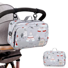 MOMIGO Baby Luiertas - Luiertas Tote Baby Stroller Bag Baby Opbergbak voor Luiers, Doekjes & Speelgoed Mini Luiertas voor Buiten Lichtgroen