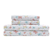 Detsk    super m   kk    obrus na potlac z 100 % mikrovl   kna MALLARY BY MATTHEW s akvarelovou kvetinovou potlacou a mot   vom kr   lovnej
