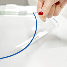 Protector de acoperire de masa din PVC limpede - 30 x 48 inci 15mm grosime de plastic cu apa impermeabila pentru plastic pentru masa pentru cafea