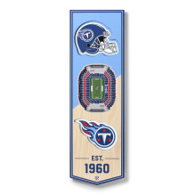 YouTheFan NFL Tennessee Titans 3D Stadium 6x19 Banner - Nissan Stadium