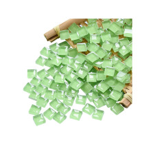 100 stycken mosaikplattor kvadrater ljusgrn kristallmosaikplattor fr hantverk bulk diy bildramar handgjorda smycken dalar konstmaterial dekorat
