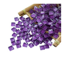 Mosaikplattor Squares Deep Purple Crystal Mosaic Glass Tile For Crafts Bulk DIY Picture Frames Handgjorda smycken Coasters Art Material Decoratio