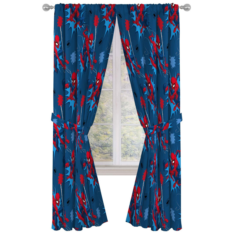 Rideaux Jay Franco Marvel Spiderman Spidey Daze 84 pouces - Superbe d   coration de chambre et literie facile     installer - Rideaux avec 2 embrasse