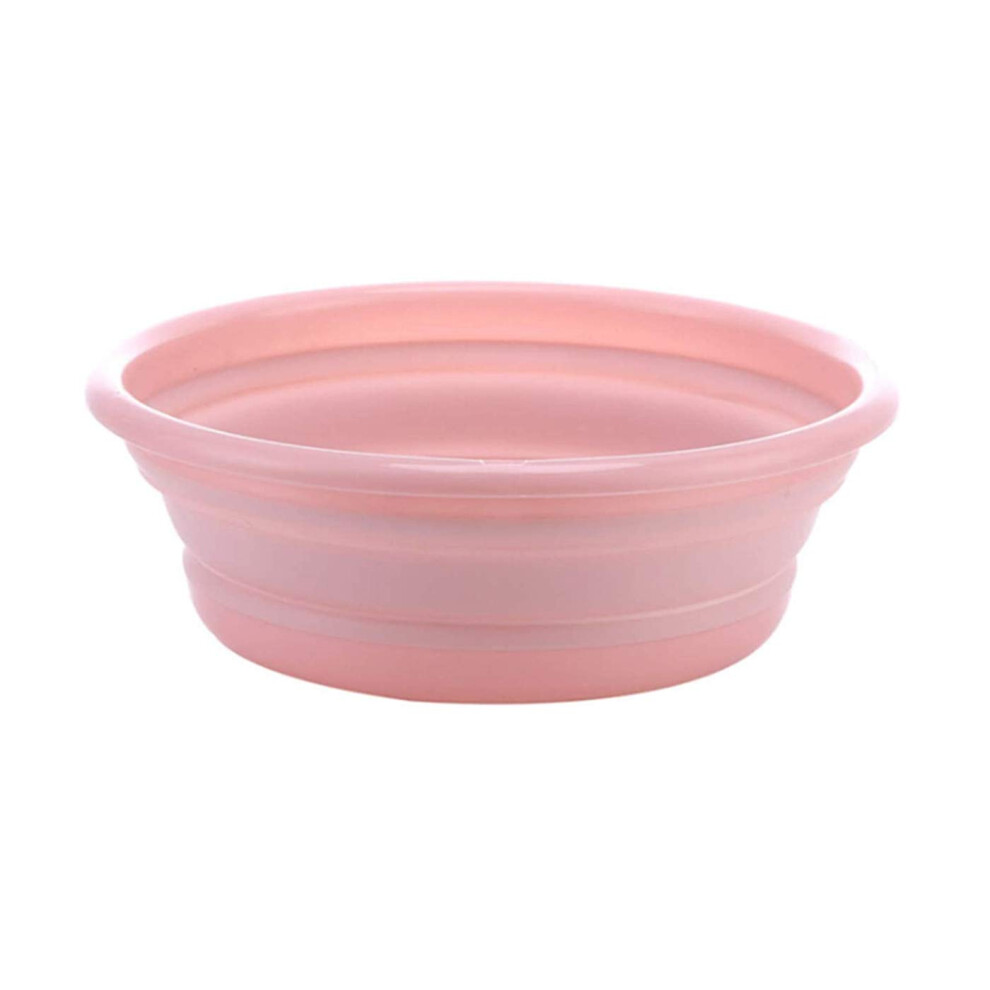 XJSXZC Lavabo pliable multi-usages 25,4 cm (10 po) sans BPA, rond, l   ger et pliable (rose)