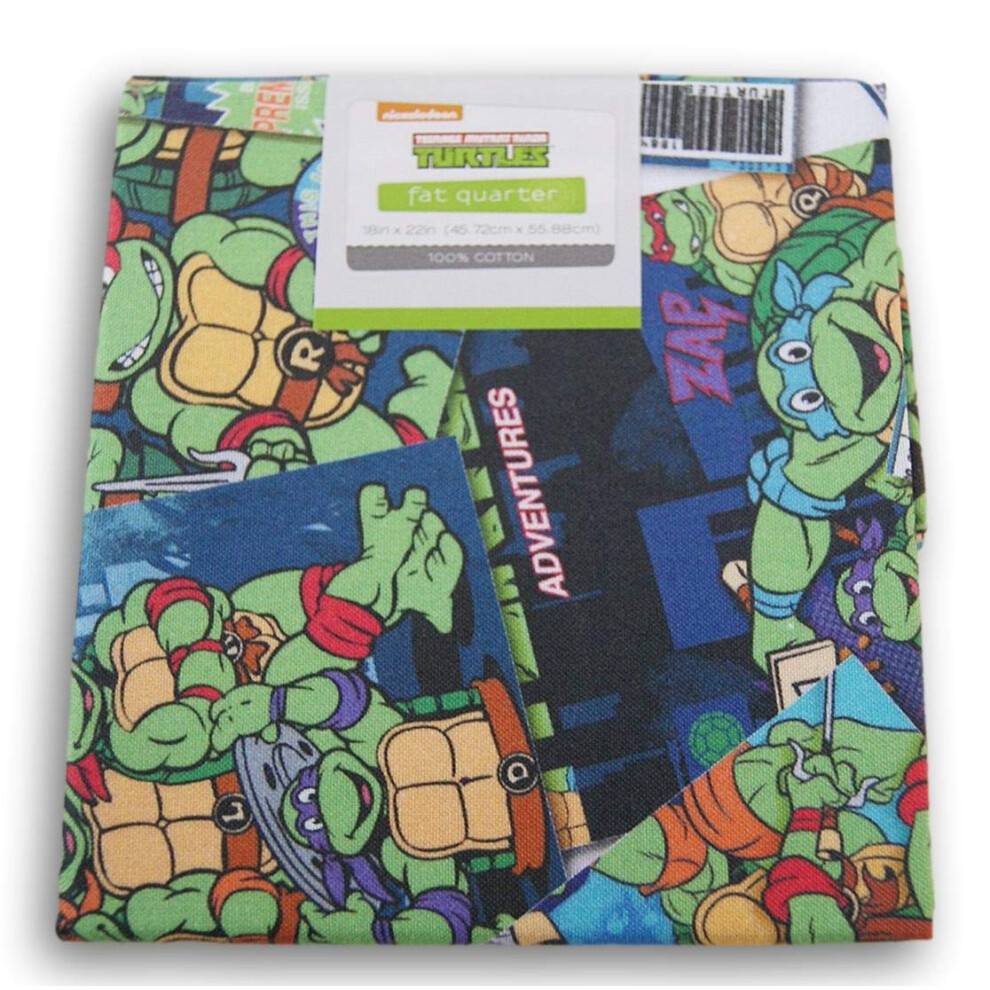 Fat Quarter 100 % coton pour couture et loisirs cr   atifs     45 x 53 cm Tortues Ninja