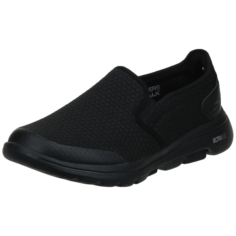 Skechers Men's GOwalk 5 - Elastic Stretch Athletic Slip-On Casual Loafer Walking Shoe Sneaker  Black 2  8.5