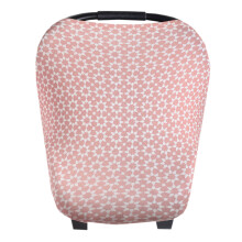 Baby Car Seat Cover Canopy and Nursing Cover Multi-Use Stretchy 5 in 1 Gift""""Star"""" by Copper Pearl