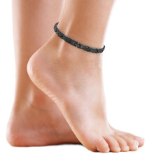 MagnetRXA Cavigliera magnetica ultra resistente da donna - Cavigliere magnetiche - Braccialetti alla caviglia in titanio per donna, neri
