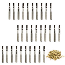 Liyafy 30pcs 40 mm tuning pin negle med messing nitter indstillet til lyre harpe lille harpe musikalsk strenget instrument