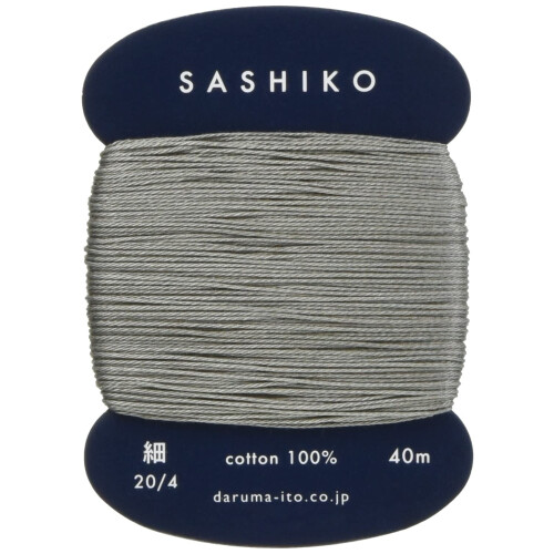 Yokota Daruma Sashiko -kierre yksivärinen ja kirjava (harmaa, ohut 40 M kortti)