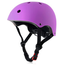 Skateboardfietshelm voor kinderen voor jongen en meisje Lichtgewicht verstelbare multisport voor fiets-skate-scooter (paars klein)