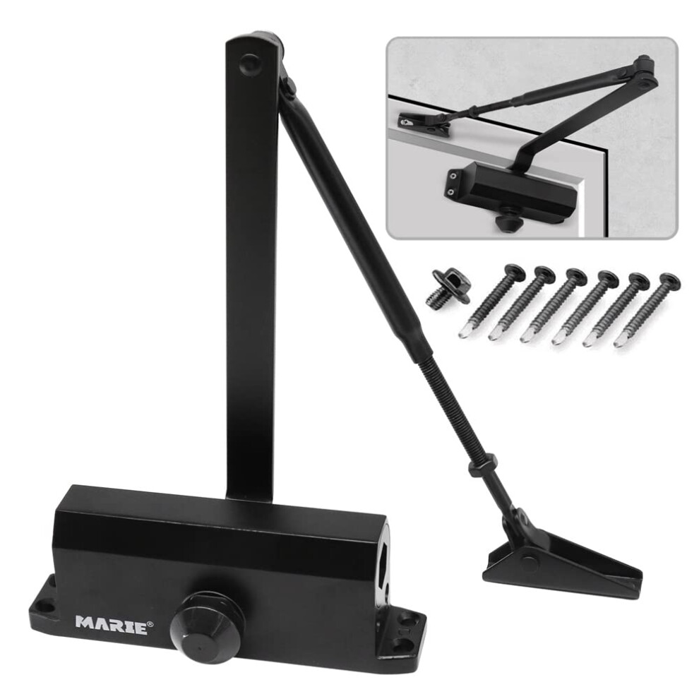 Marie Hold Open Door Closer Applies Regular Top Jamb Mounting Adjustable Automatic Size 3 Door Closer For 88-143 Lbs Residential And Commercial Medium 753326463683