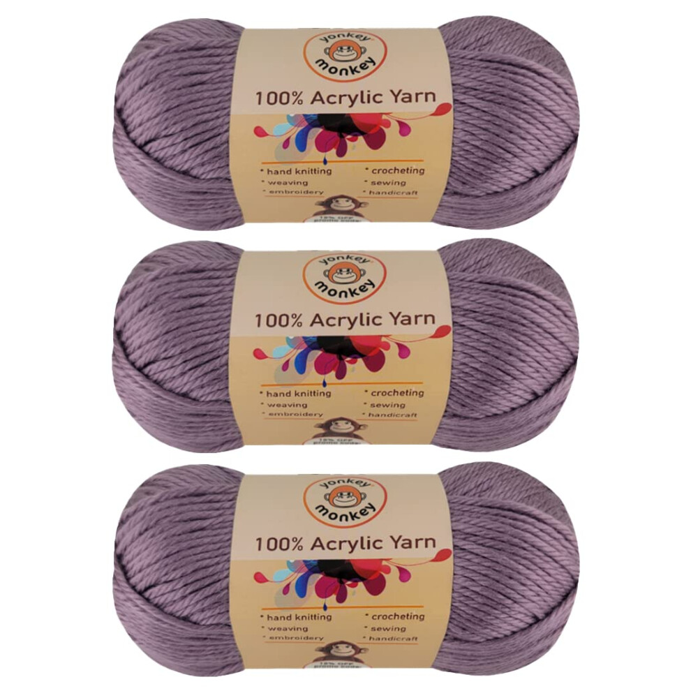 100 % Acryl-Effektgarn, 3Er-Pack Von Yonkey Monkey, Zum Stricken, H Keln, Basteln, Kunsthandwerk, Kamel 11-image