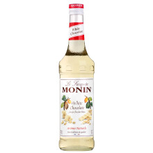 MONIN Premium White Chocolate Syrup 700ml for Coffee and Cocktails. Vegan-Friendly, Allergen-Free, 100% Natural Flavours and Colourings