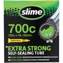 Slime 30061 Bike Inner Tube with Slime Puncture Sealant, Self Sealing, Prevent and Repair, Presta Valve, 19/25 -622mm (700x19/25c), Black