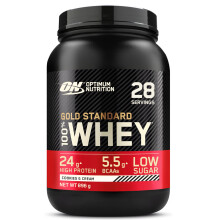 Optimum Nutrition Gold Standard 100% Whey Protein, Muscle Building Powder With Naturally Occurring Acids, Cookies Cream Flavour, 28 Servings, 896 g