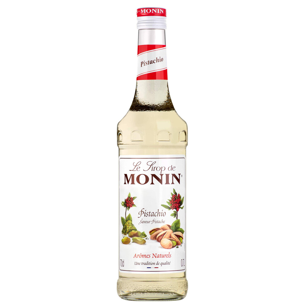 Monin Premium Pistachio Syrup 700Ml For Coffee And Cocktails. Vegan-Friendly, Allergen-Free, 100% Natural Flavours And Colourings
