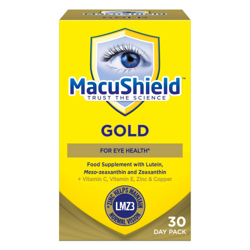 MacuShield Gold – 30 day pack, Eye Health Supplement with Lutein, Zeaxanthin and Meso-zeaxanthin, as well as Zinc which Helps Support Normal Vision