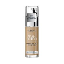 LOreal Paris True Match Liquid Foundation, Skincare Infused with Hyaluronic Acid, SPF 16, Available in 46 Shades, 7W, 30 ml