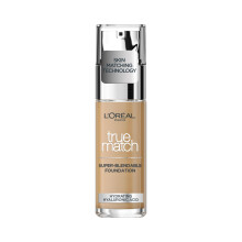 LOreal Paris True Match Liquid Foundation, Skincare Infused with Hyaluronic Acid, SPF 16, Available in 46 Shades, 6W, 30 ml
