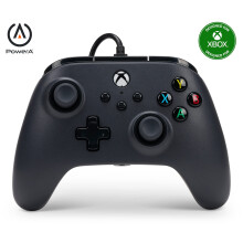 PowerA Wired Controller For Xbox Series X & S, Xbox One, PC, Windows 10 & Detachable 10ft USB Cable, 3.5mm Stereo Headset Jack, Official: Black