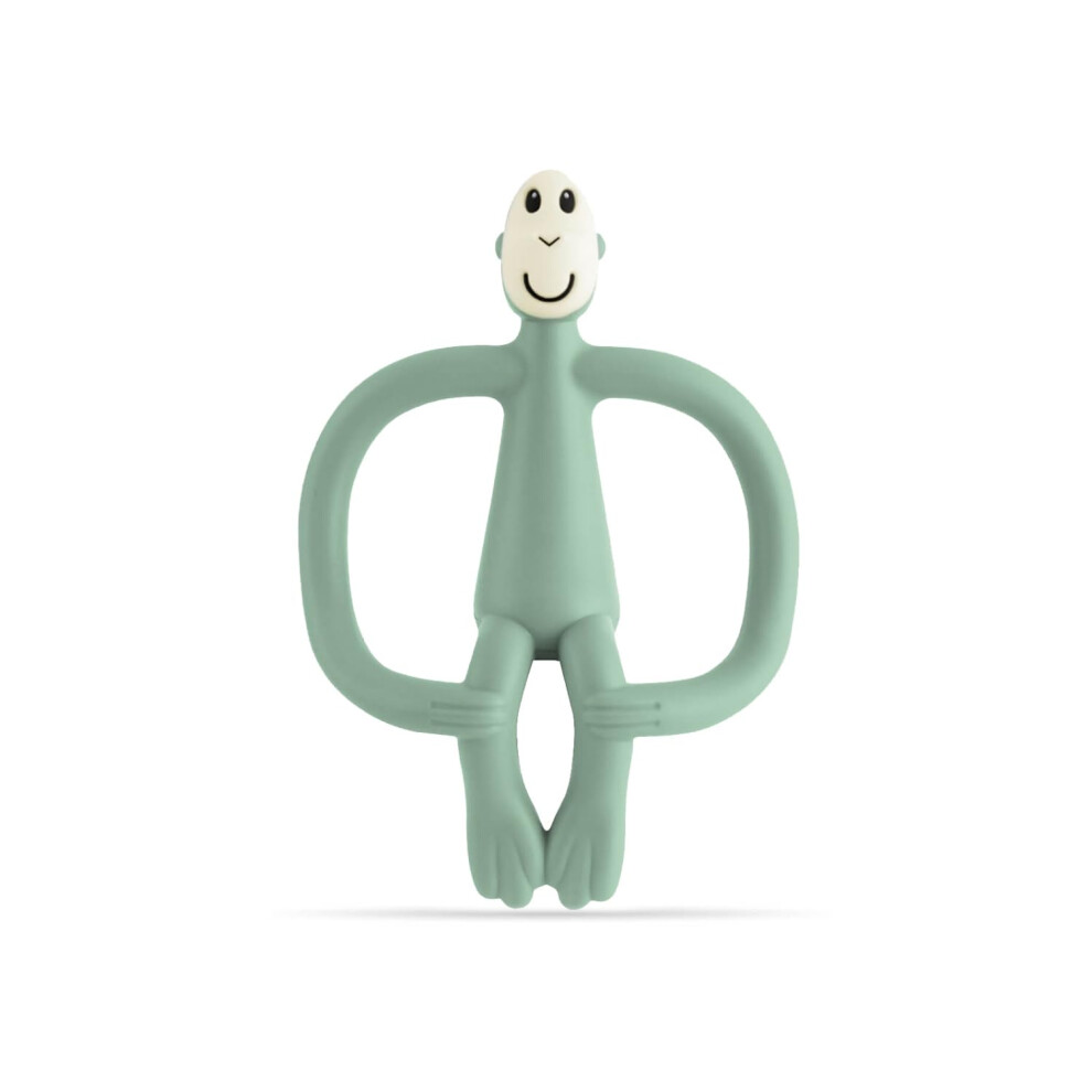 Matchstick Monkey , Original Teether & Gel Applicator, Silicone, Easy To Grip, Bpa Free, 3 Months Old+, 10.5 Cm, Mint Green Monkey