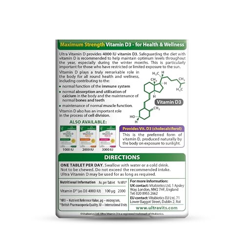 Vitamin D Tablets 4000iu, Vitabiotics Ultra 1