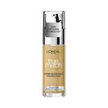 LOreal Paris True Match Liquid Foundation, Skincare Infused with Hyaluronic Acid, SPF 16, Available in 46 Shades, 6.5N, 30 ml