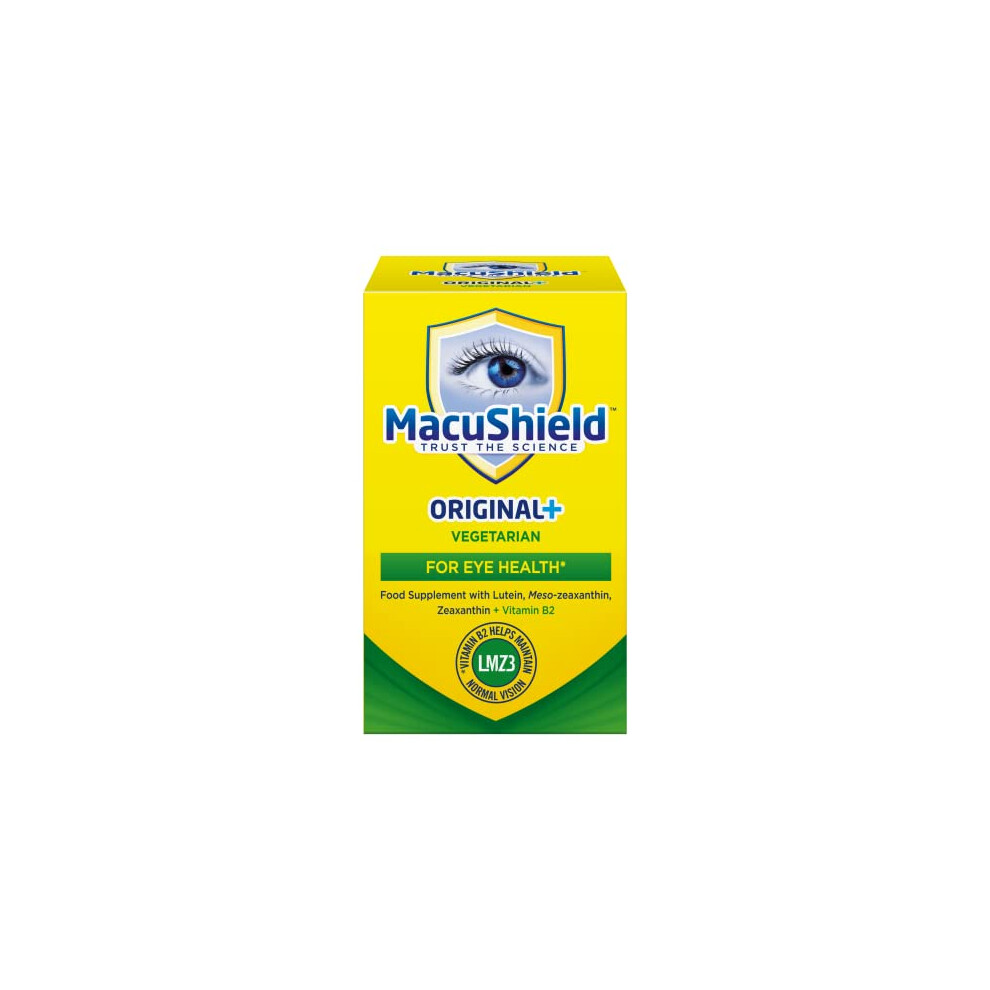 Macushield Original+ Vegetarian – 90 Day Pack, Eye Health Supplement With Lutein, Zeaxanthin And Vitamin B2 Which Helps Support Normal Vision