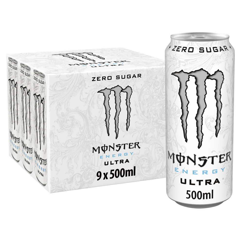 Monster Energy Monster Ultra Energy Drink, 9 X 500 Ml