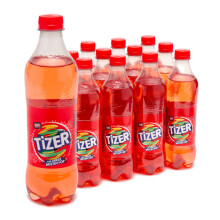 BARR Tizer 12 Pack Citrus Flavoured Fizzy Drink "Fizzingly Fun" - 12 x 500ml Bottles (Packaging may vary )