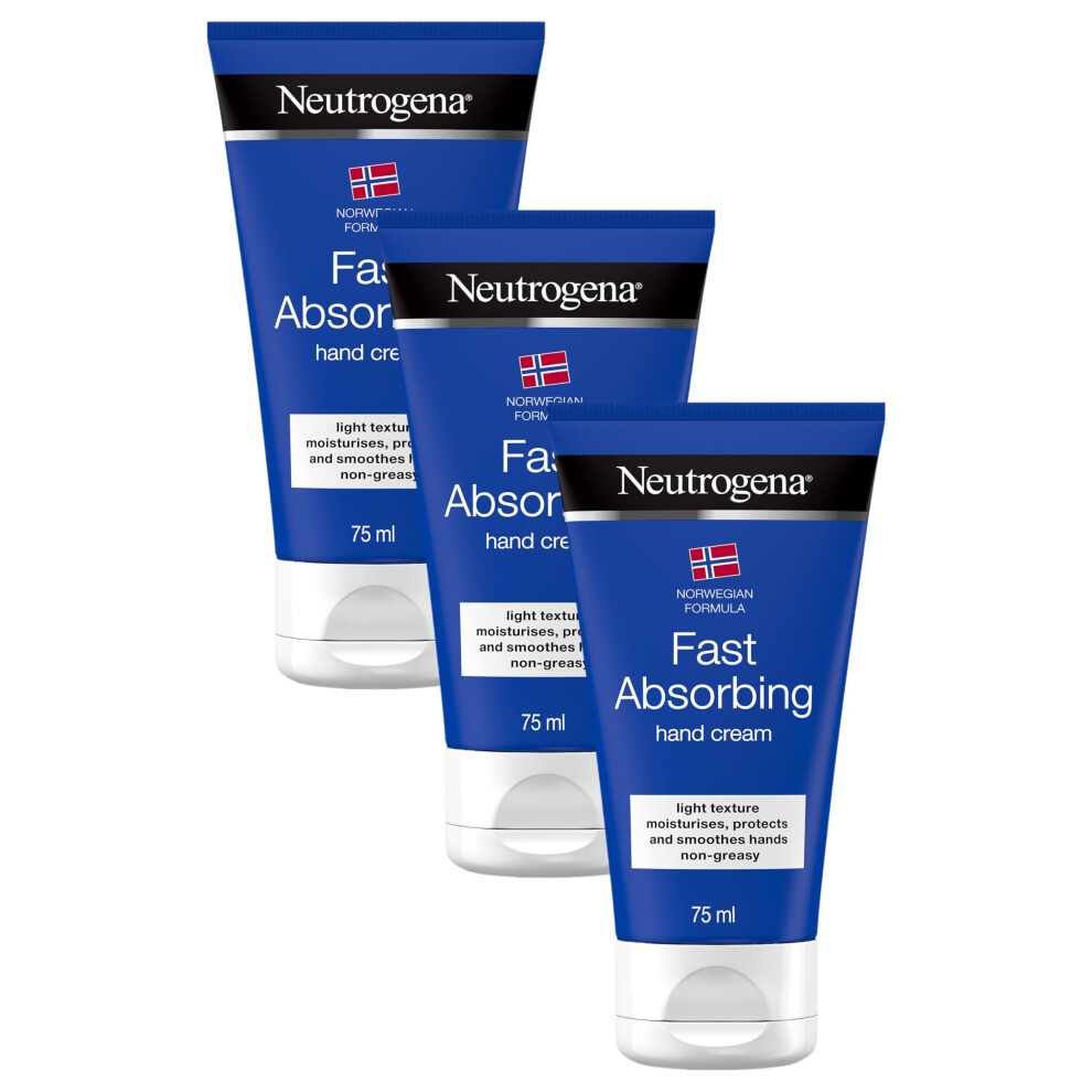 Neutrogena Norwegian Formula, Fast Absorbing Hand Cream, 75 ml (Pack of 3)