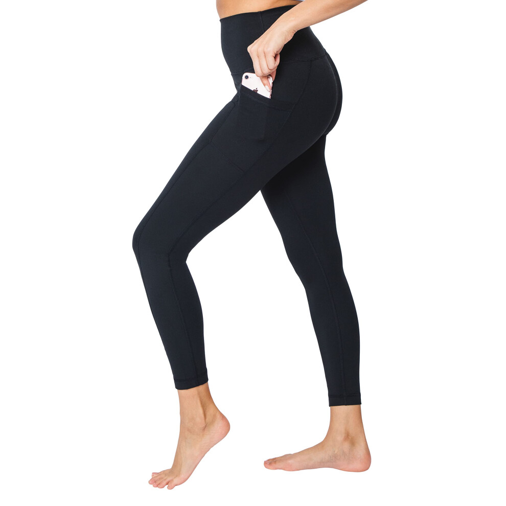 Legging taille haute Yogalicious Lux avec poches lat   rales et    lastiques - Noir - Taille M