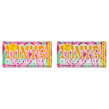 Tony's Chocolonely Everything Bar - Milk Chocolate, Crunchy Caramel, Almonds, Pretzel, Nougat and Sea Salt - 180g, Fairtrade (Pack of 2)