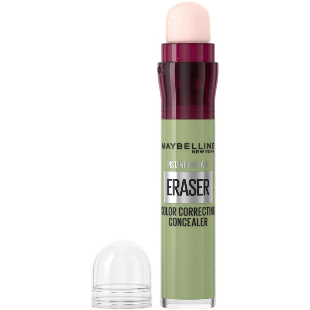 Maybelline New York Eraser Eye, Colour Correcting Concealer, Neutralises Breakouts & Redness, for a Tested & Suitable for Sensitive Skin, (Green)