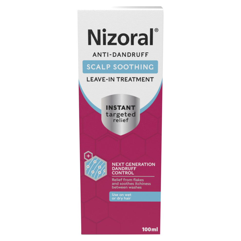 Nizoral Scalp Soothing Leave-in Treatment,Proven to Sooth Scalp Irritation, Prevents Dry, Itchy & Flaky Washes, Use on Wet or Dry Hair, 1 x 100ml