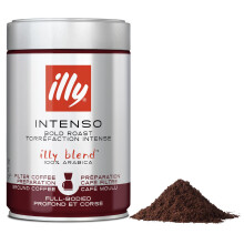 illy Coffee - Intenso Filter Coffee - Dark Roast - 100% Arabica Coffee - Ideal for Filter/Cafetiere Preparation - 250g Tin